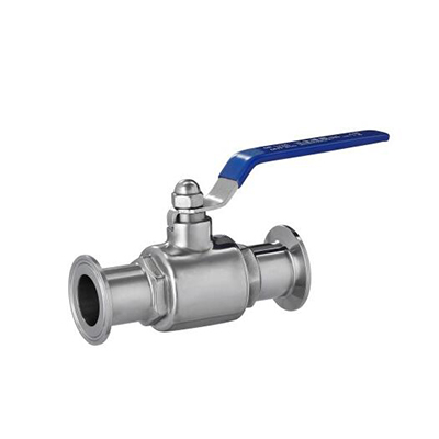 Quick-fit manual two-way ball valve interface clamp