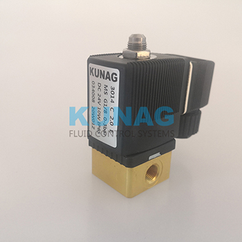 034008 Three-way solenoid valve type 3014 Brass valve body KUNAG