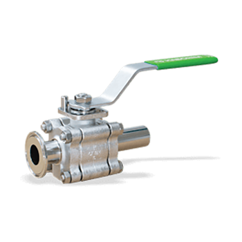 Manual ball valve Threaded port Diameter DN15 to DN40 One end is welded with one end clamp