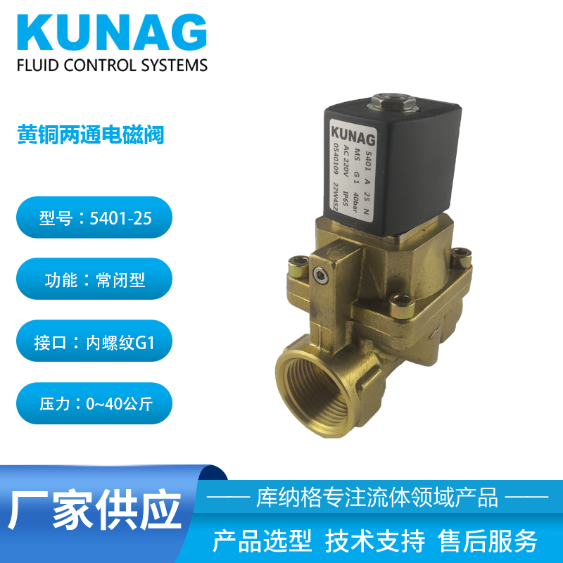 033090 stainless steel two-way solenoid valve (normally closed), diameter DN25, interface G1