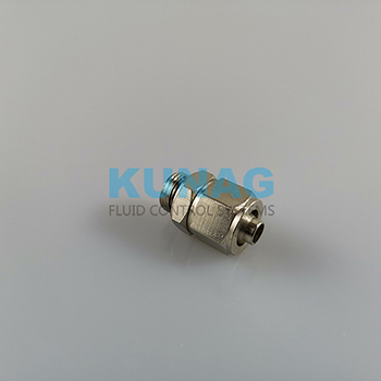 两通接头外螺纹G1-8转插管Φ8X6 KUNAG