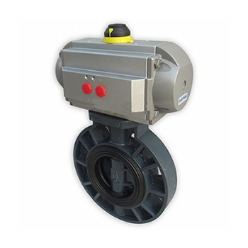 AT pneumatic PVC butterfly valve AIRTORQUE Italian actuator