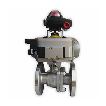 AT pneumatic flange ball valve AIRTORQUE Italian actuator