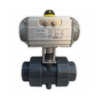 Pneumatic plastic ball valve AIRTORQUE Italian actuator