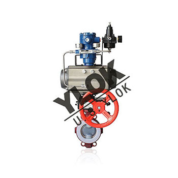 Imported fluorine-lined regulating butterfly valve YLOK