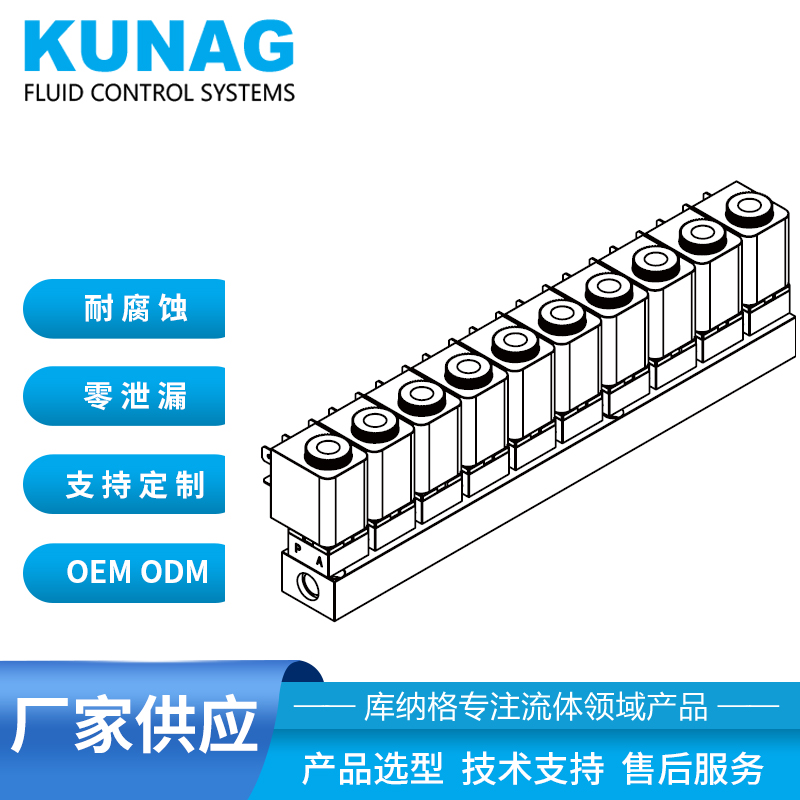 4001-B10型 集成阀组10个电磁阀10进1出 1进10出