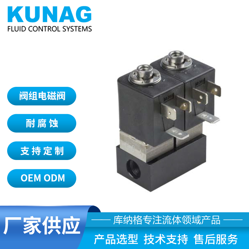 Type 4002-B2 Integrated Valve Manifold 2 3-Way Solenoid Valves