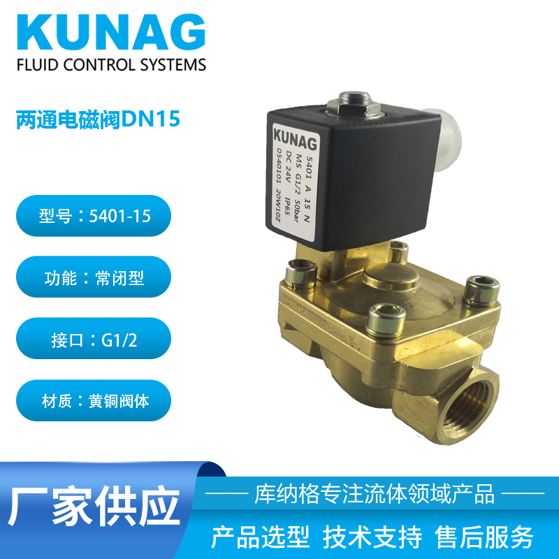 5401 DN15 brass solenoid valve interface G1/2 internal thread