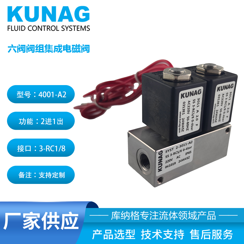 AC220v 电磁阀 组合阀 集成开关阀 不锈钢