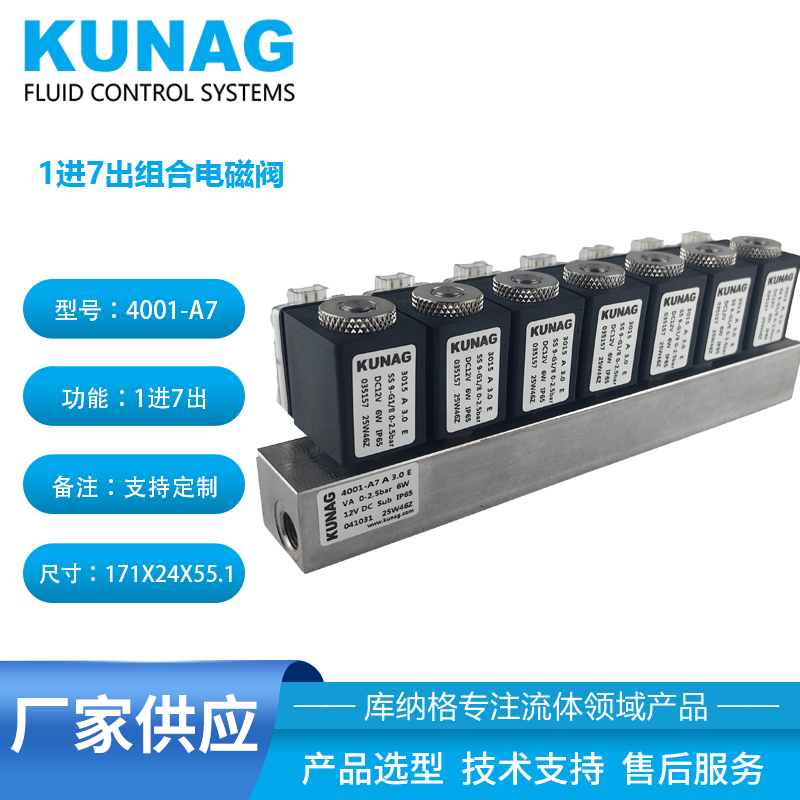 1进7出组合集成电磁阀 | 高强度不锈钢大流量多路控制解决方案